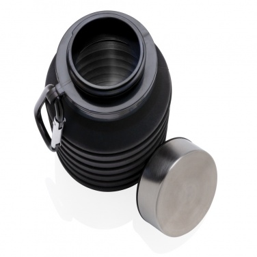 Logo trade mainoslahjat ja liikelahjat kuva: Vuodonkestävä taitettava silikonipullo kannella