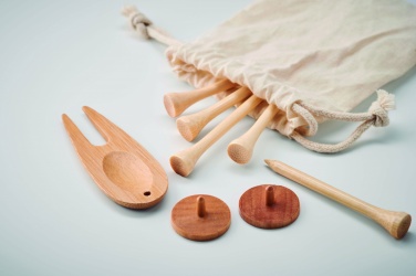 Logotrade mainostuote tuotekuva: Bambu golfsetti