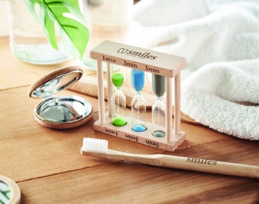 Logo trade liikelahjat mainoslahjat kuva: 3-osainen tiimalasisetti