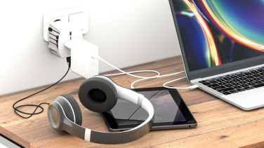 Logo trade mainoslahjat ja liikelahjat kuva: SKROSS World Travel MUV 2-napainen USB A ja C adapteri