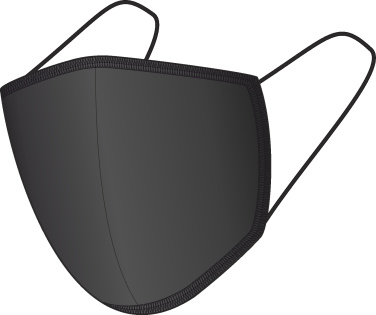 Logotrade liikelahja mainoslahja kuva: BLACK-BLACK puuvillamaski 140116500