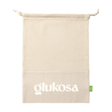 Logotrade mainoslahjat kuva: Natura Organic GOTS Mesh Bag (120 g/m²) hedelmäpussi