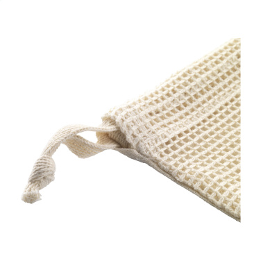 Logo trade mainoslahjat tuotekuva: Natura Organic GOTS Mesh Bag (120 g/m²) hedelmäpussi