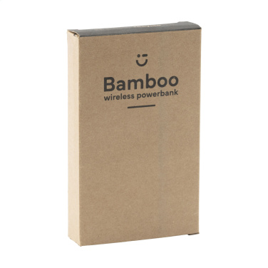 Logotrade liikelahja tuotekuva: Bamboo 8000 Wireless Powerbank langaton laturi