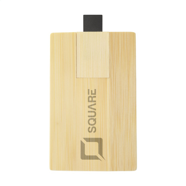Logo trade mainoslahja ja liikelahja tuotekuva: Luottokortti USB Bamboo 16GB