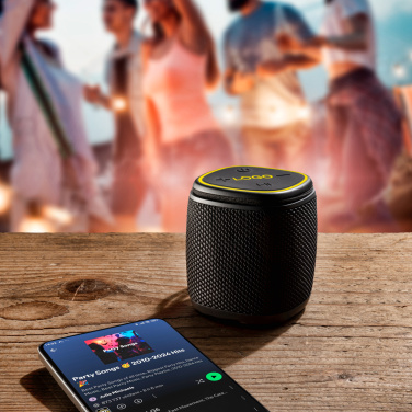 Logotrade liikelahjat mainoslahjat tuotekuva: Bluetooth-kaiutin HERMON Schwarzwolf