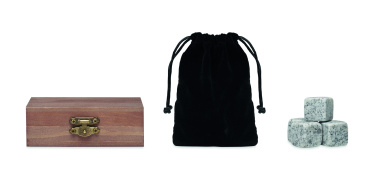 Logotrade liikelahjat mainoslahjat tuotekuva: 9 kivijääkuutiota laatikossa