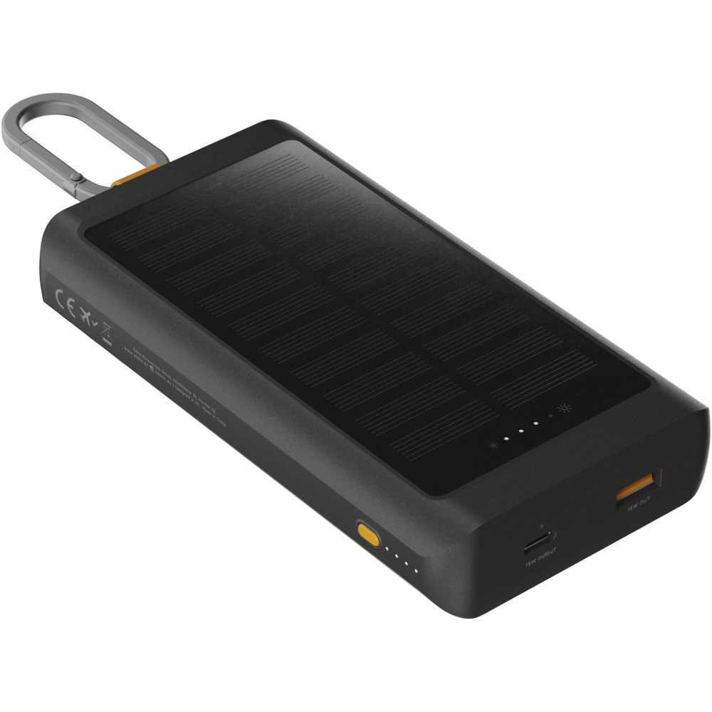 Logotrade liikelahja mainoslahja kuva: Xtorm XG2S101 Go2 aurinkovaravirtalähde valolla, 10 000 mAh ja 15 W