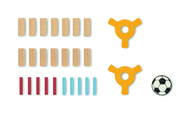 Logo trade liikelahjat mainoslahjat kuva: Puinen jalkapallopeli