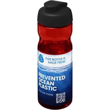 Logo trade mainoslahjat tuotekuva: H2O Active® Eco Base 650 ml -urheilujuomapullo läppäkannella