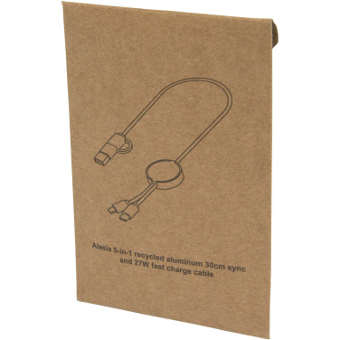 Logotrade verslo dovanos nuotrauka: Alasia 5-in-1 perdirbto aliuminio ir plastiko 30 cm duomenų sinchronizavimas ir 27W greito įkrovimo laidas