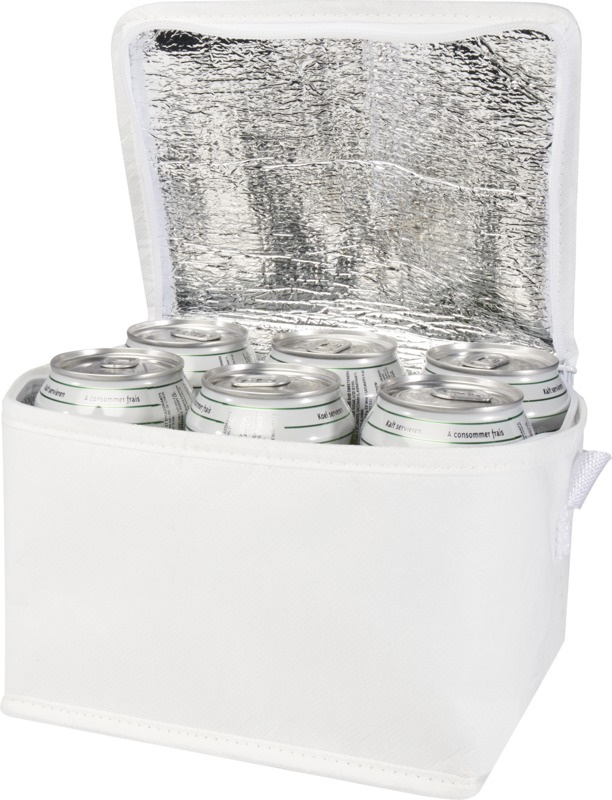 Logotrade reklaminės dovanos nuotrauka: Spectrum 6 skardinių perdirbtas neaustinis šaldymo krepšys 4L