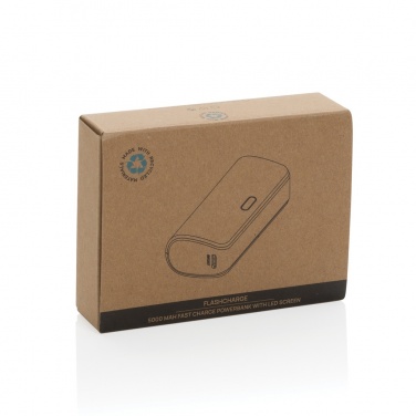 Logotrade korporatīvās dāvanas foto: FlashCharge RCS rplastic 5000 mah ātrās uzlādes jaudas banka