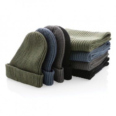 Лого трейд pекламные продукты фото: Двойная вязаная шапка Impact AWARE™ Polylana®