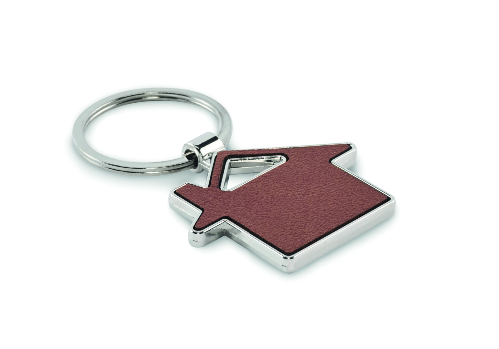 Лого трейд бизнес-подарки фото: House shaped key ring