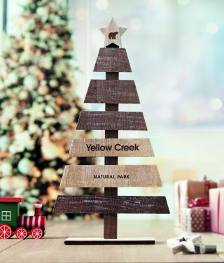 Логотрейд pекламные подарки картинка: Wooden Christmas tree
