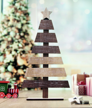 Логотрейд pекламные продукты картинка: Wooden Christmas tree