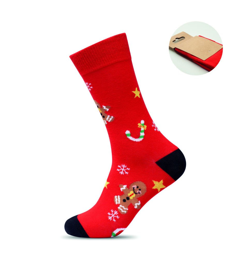 Лого трейд pекламные cувениры фото: Pair of Christmas socks M