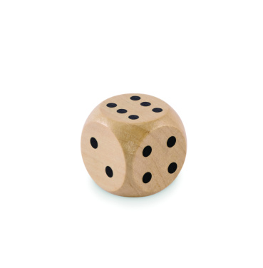 Логотрейд pекламные подарки картинка: Schima wooden dice 3cm dia