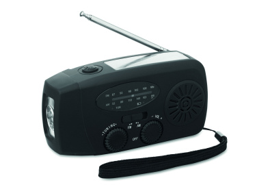 Лого трейд бизнес-подарки фото: Portable radio SOS with LED torch