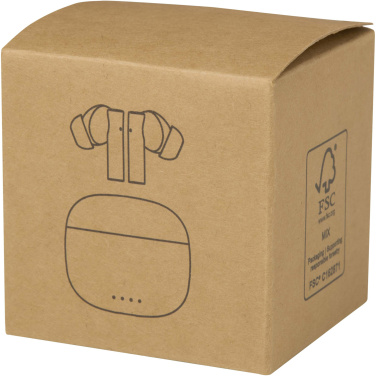 Логотрейд pекламные подарки картинка: Alterf гарнитура True Wireless Bluetooth® из переработанной пластмассы с силиконовыми амбушюрами