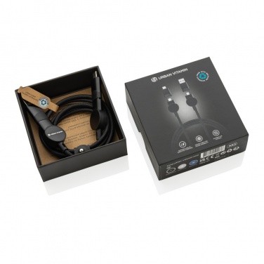 Logotrade kampanjprodukter bild: Oakland 6-i-1 kabel RCS återvunnen rplast m.  snabbladdning