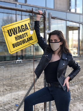 Logotrade profilreklam bild: MARS PRO bomullsmask (storlek M) med ficka och HEPA-filter 1380165