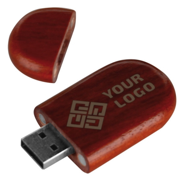 Logotrade profilreklam bild: USB-minne i trä