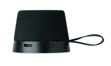 Logotrade reklamprodukter bild: 3W trådlös högtalare + stativ