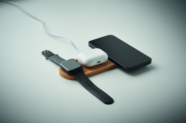 Logotrade reklamprodukter bild: 3 i 1 15W trådlös laddare