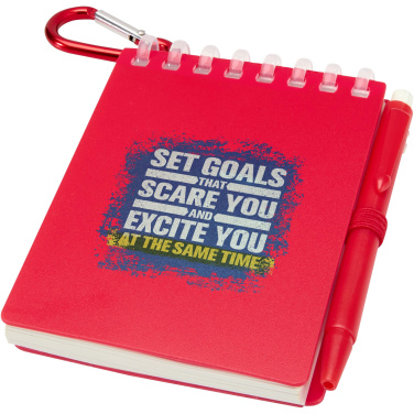 Logotrade presentreklam bild: Lig Mini uppsättning med återvunnen utomhusanteckningsbok med mjukt omslag och kulspetspenna (blått bläck)