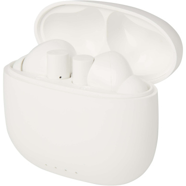 Logotrade profilprodukter bild: Alterf True Wireless Bluetooth®-öronsnäckor av återvunnen plast med öronproppar av silikon