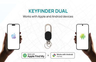 Logotrade presentreklam bild: Keyfinder Dual nyckelring med global spårning